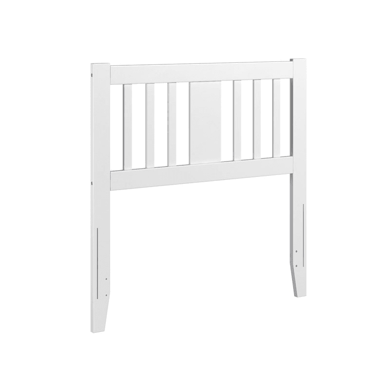 Pemberly Row Solid Wood Twin Spindle Headboard with USB Turbo Charger in White