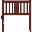 Pemberly Row Solid Wood Twin Spindle Headboard with USB Turbo Charger in Walnut