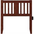 Pemberly Row Solid Wood Twin Spindle Headboard with USB Turbo Charger in Walnut