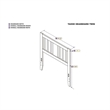 Pemberly Row Solid Wood Twin Spindle Headboard with USB Turbo Charger in Walnut