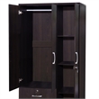 Pemberly Row Modern Wardrobe Armoire Closet with Two Drawers Tobacco