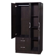 Pemberly Row Modern Wardrobe Armoire Closet with Two Drawers Tobacco