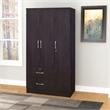 Pemberly Row Modern Wardrobe Armoire Closet with Two Drawers Tobacco