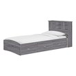 Pemberley Row Manufactured Wood Gray Twin Captains Bed Rectangular Assembly Required