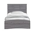Pemberley Row Manufactured Wood Gray Twin Captains Bed Rectangular Assembly Required