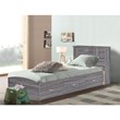Pemberley Row Manufactured Wood Gray Twin Captains Bed Rectangular Assembly Required