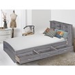 Pemberley Row Manufactured Wood Gray Twin Captains Bed Rectangular Assembly Required
