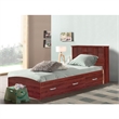 Pemberley Row Manufactured Wood Mahogany Twin Captains Bed Rectangular  Assembled
