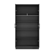 Pemberly Row Two Doors Modern Wood Armoire Wardrobe Cabinet in Black