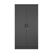 Pemberly Row Two Doors Modern Wood Armoire Wardrobe Cabinet in Black