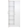 Pemberly Row Two Doors Modern Wood Armoire Wardrobe Cabinet in White