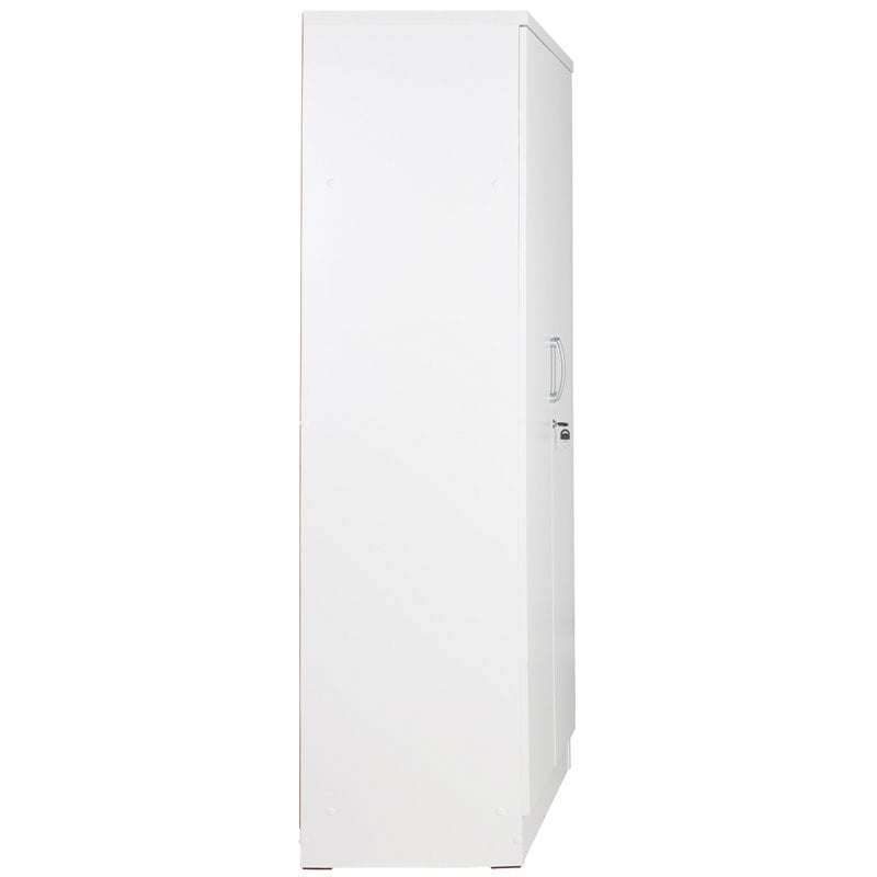 Pemberly Row Two Doors Modern Wood Armoire Wardrobe Cabinet in White