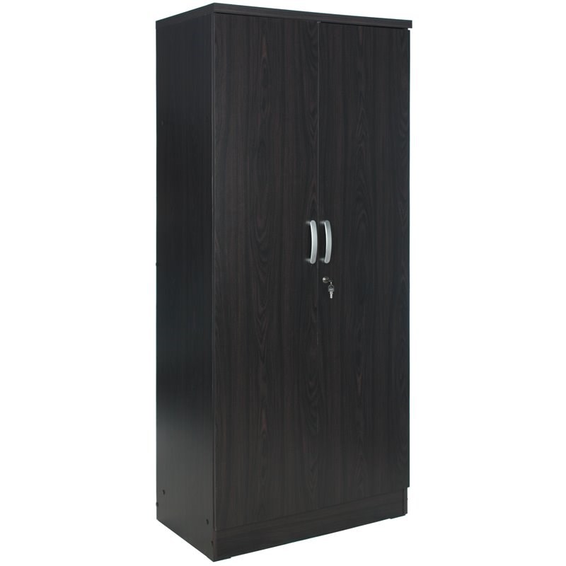 Pemberley Row Laminated Engineered Wood Tobacco Armoire Rectangular Stain Resistant 72