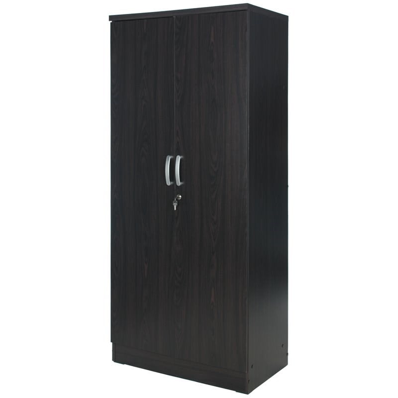 Pemberley Row Laminated Engineered Wood Tobacco Armoire Rectangular Stain Resistant 72