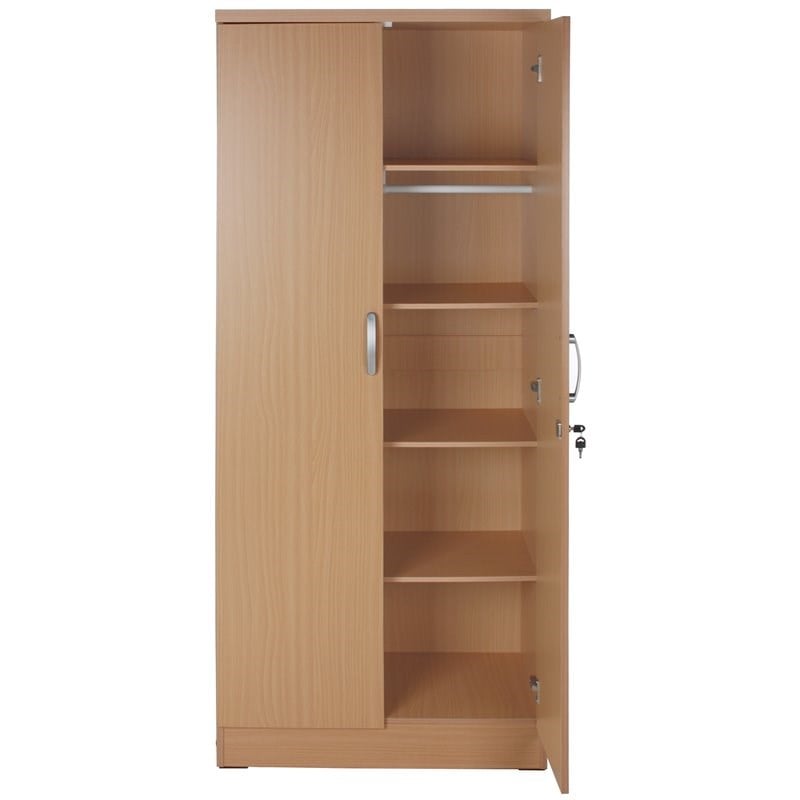 Pemberley Row Engineered Wood Maple Wardrobe Cabinet Rectangular 72