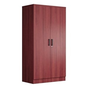 pemberly row contemporary/modern wood two door armoire wardrobe cabinet