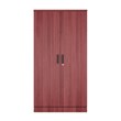 Pemberly Row Two Doors Modern Wood Armoire Wardrobe Cabinet in Mahogany