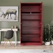 Pemberly Row Two Doors Modern Wood Armoire Wardrobe Cabinet in Mahogany