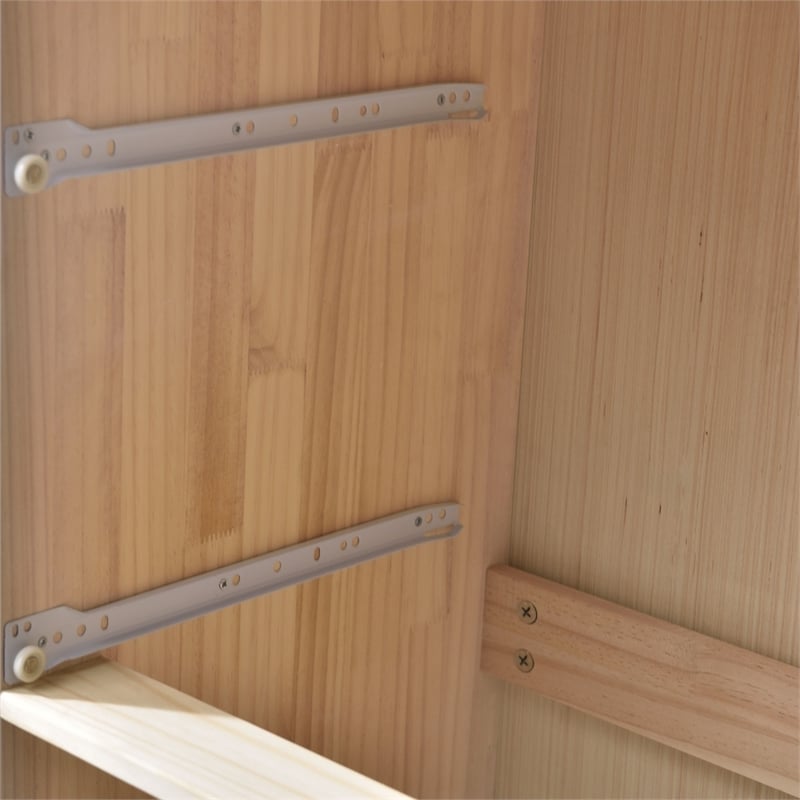 Pemberly Row Modern 4-Drawer Solid Pine Wood Chest Dresser in White