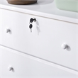 Pemberly Row Modern 4-Drawer Solid Pine Wood Chest Dresser in White
