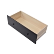 Pemberly Row Modern 4-Drawer Solid Pine Wood Chest Dresser in Black