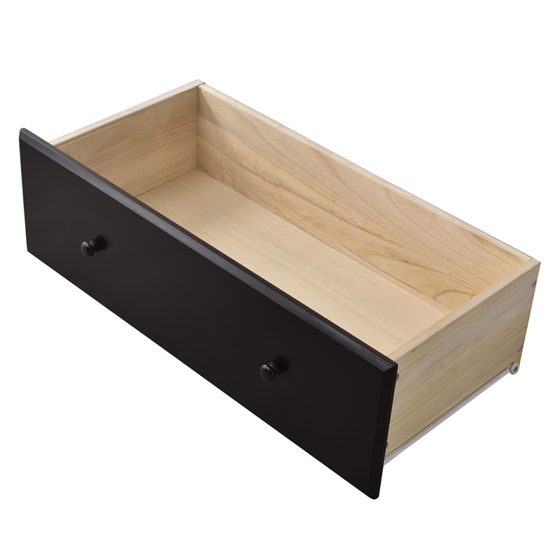 Pemberly Row Modern 4-Drawer Solid Pine Wood Chest Dresser in Tobacco