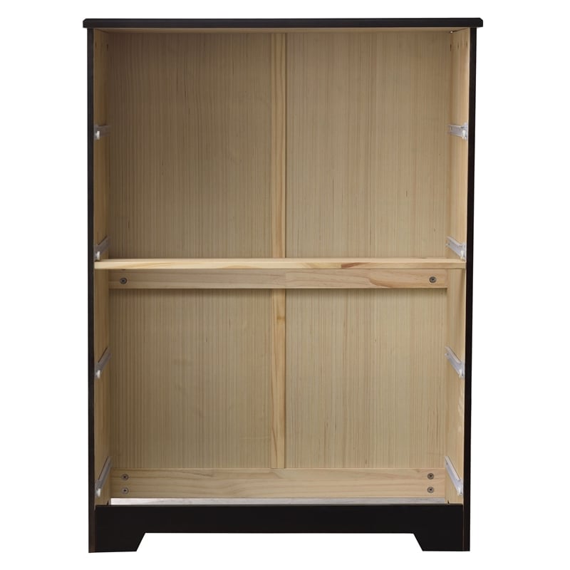 Pemberly Row Modern 4-Drawer Solid Pine Wood Chest Dresser in Tobacco