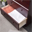 Pemberly Row Modern 4-Drawer Solid Pine Wood Chest Dresser in Mahogany