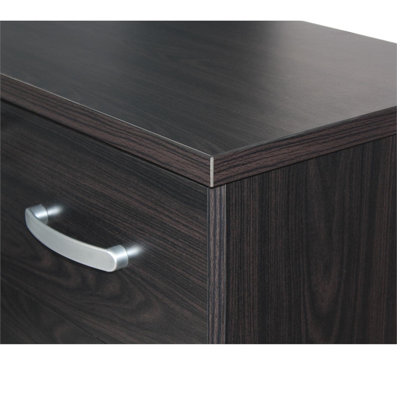Pemberly Row Modern 4 Drawer Chest Wooden Dresser with Lock in Tobacco