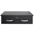 Pemberly Row Modern 4 Drawer Chest Wooden Dresser with Lock in Tobacco