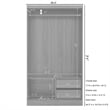 Pemberley Row Engineered Wood Tobacco Wardrobe Rectangular Freestanding 71