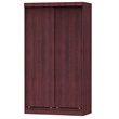 Pemberly Row Modern Modern Wood Double Sliding Door Wardrobe in Mahogany
