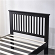 Pemberly Row Modern Solid Wood Platform Pine Twin Bed in Black