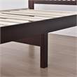 Pemberly Row Modern Solid Wood Platform Pine Twin Bed in Mahogany