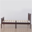 Pemberly Row Modern Solid Wood Platform Pine Twin Bed in Mahogany