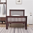 Pemberly Row Modern Solid Wood Platform Pine Twin Bed in Mahogany