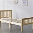 Pemberly Row Modern Solid Wood Platform Pine Twin Bed in Natural