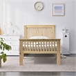 Pemberly Row Modern Solid Wood Platform Pine Twin Bed in Natural