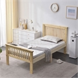 Pemberly Row Modern Solid Wood Platform Pine Twin Bed in Natural