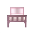 Pemberly Row Modern Solid Wood Platform Pine Twin Bed in Pink
