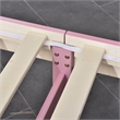 Pemberly Row Modern Solid Wood Platform Pine Twin Bed in Pink