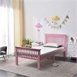 Pemberly Row Modern Solid Wood Platform Pine Twin Bed in Pink