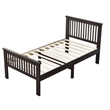 Pemberly Row Modern Solid Wood Platform Pine Twin Bed in Tobacco