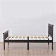 Pemberly Row Modern Solid Wood Platform Pine Twin Bed in Tobacco