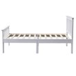 Pemberly Row Modern Solid Wood Platform Pine Twin Bed in White