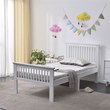 Pemberly Row Modern Solid Wood Platform Pine Twin Bed in White