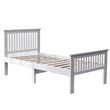 Pemberly Row Modern Solid Wood Platform Pine Twin Bed in White