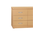 Pemberly Row Modern 6 Drawer Engineered Wood Bedroom Dresser in Beech