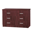 Pemberly Row Modern 6 Drawer Engineered Wood Dresser in Mahogany