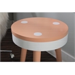 Pemberly Row Modern Wood Side Table in Orange